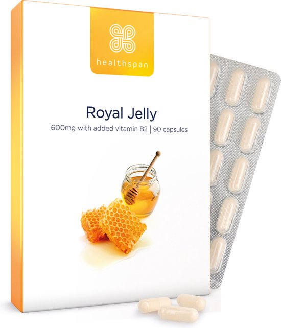 Healthspan Royal Jelly 600mg 90 capsules Vitamine B2 toegevoegd