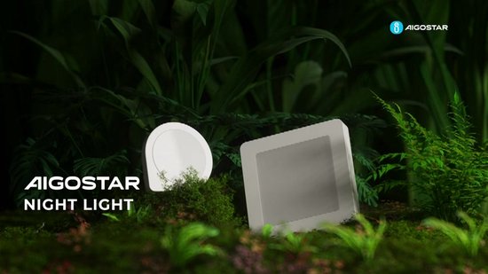 Aigostar Chambre de bébé - Prise Veilleuse LED 2 pièces - Capteur Jour/Nuit  