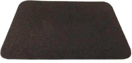 2x Tapis de bain / tapis de toilette Lola noir antidérapant 50x70