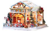 Miniatuurhuisje - bouwpakket - Miniature kersthuisje - Diy dollhouse - Chistmas snowy night