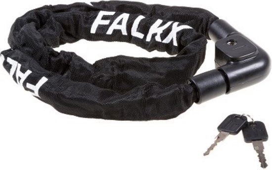 Falkx Steel-O Chain Kettingslot 120 CM - Nylon Hoes - Staal - Zwart - Slot  | bol.com