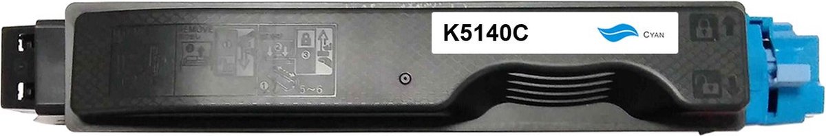 Kyocera TK-5140C - Toner Cyaan - 5000 pagina's - Huismerk Compatible - Geschikt voor Kyocera Ecosys M6030cdn Kyocera Ecosys M6530cdn Kyocera Ecosys P6130cdn - K5140C alternatief - Kyocera toner