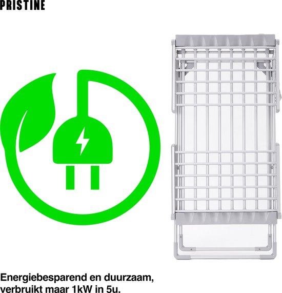 PRISTINE - Elektrische Droogrek Energiezuinig - Elektrisch Wasrek -  Verwarmd Droogrek... | bol.com
