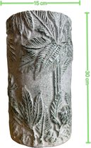 Seta Fiori - PTMD vaas - Grof keramiek - olijf groen - 30 cm