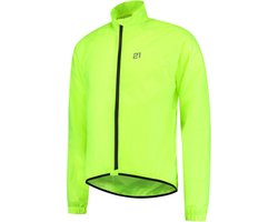 21Virages Pioggia Fiets regenjack waterdicht en getapete naden Unisex Fluo Geel - L
