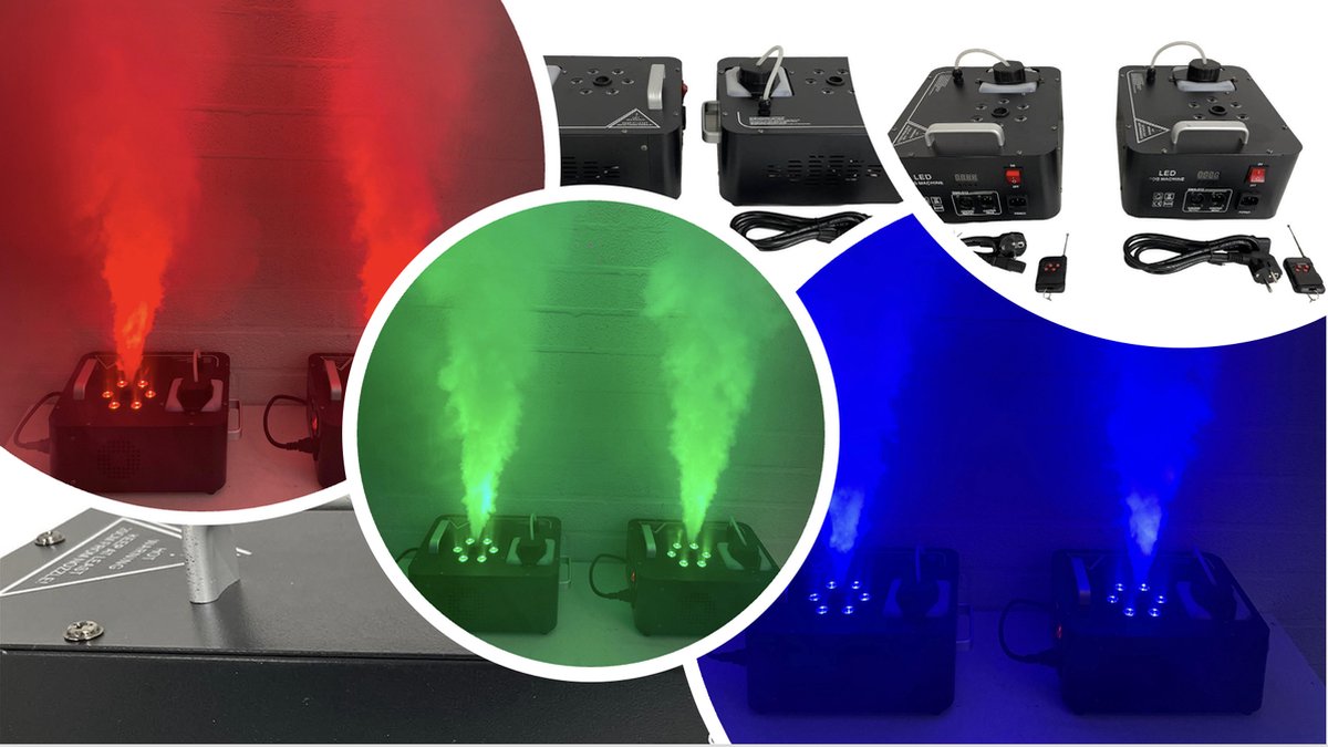 Set RGB led fog-jet rookmachines Ibiza Light - Ibiza Light