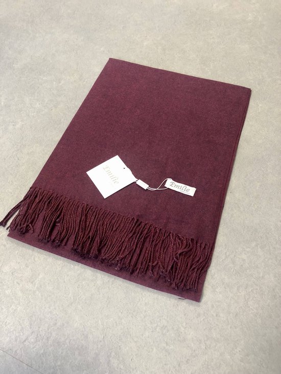 Foto: Emilie scarves pashmina sjaal cashmere omslagdoek paars 200 63cm