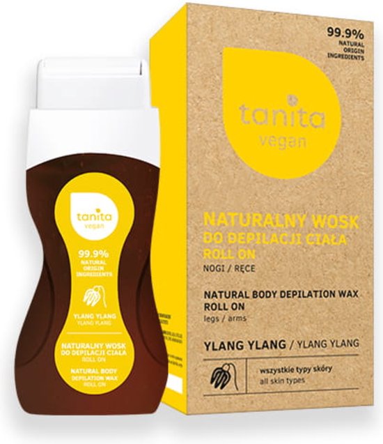 Tanita Roll-on de cire à épiler naturelle - 150 ml - Vegan - Contient de l'huile d'Ylang Ylang - 99,9 % naturelle