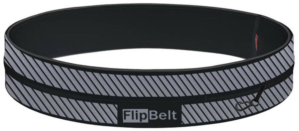 Flipbelt Reflective - Running belt - Zwart - Maat XL
