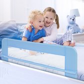 GoodVibes - Bedrail voor peuters - Inklapbaar - Baby bedrail - Vouwbaar - Blauw - 150CM
