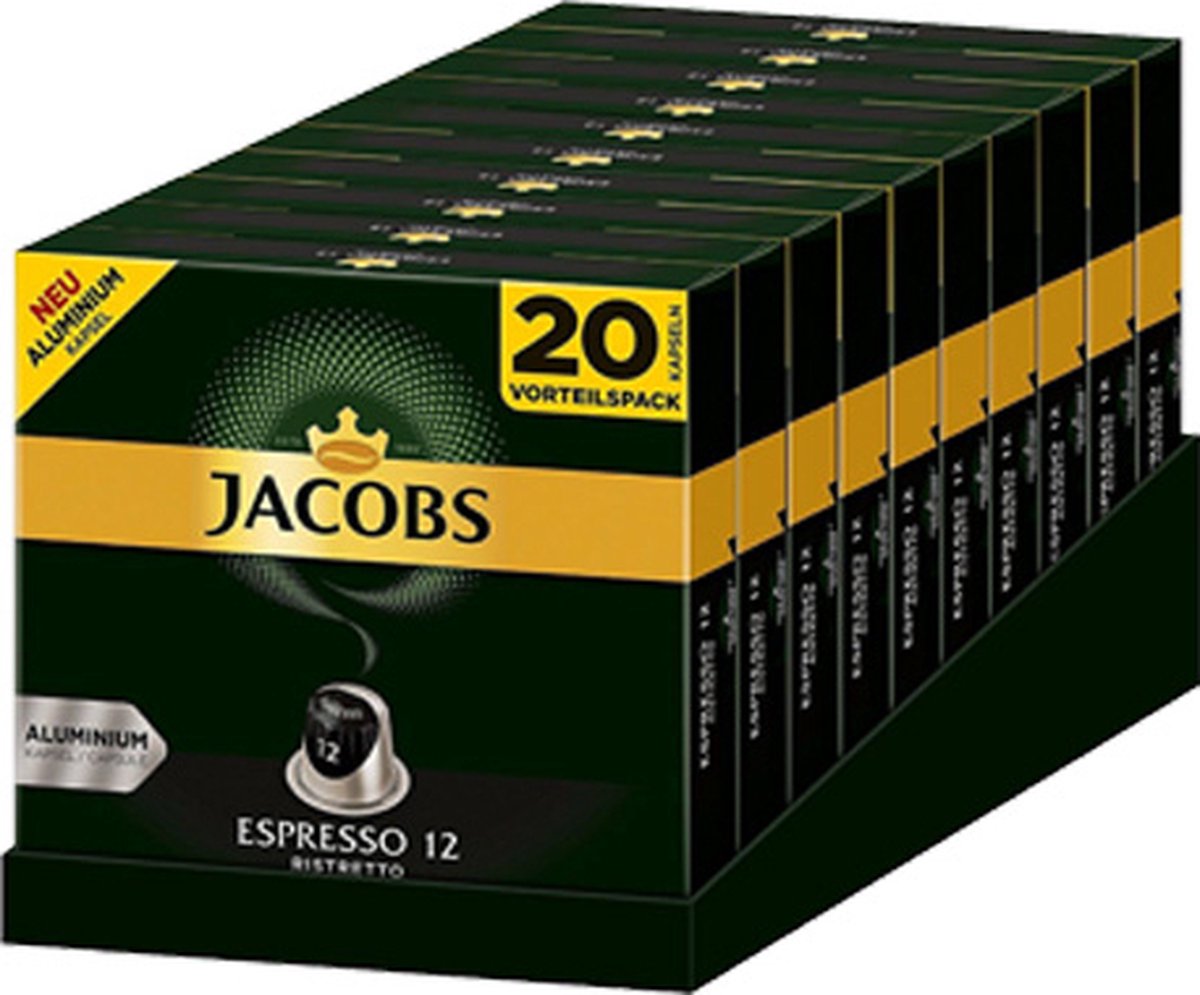 Jacobs Espresso Ristretto Koffiecups - 10 x 20 stuks | bol