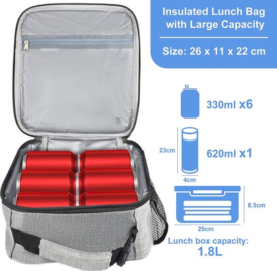 Sacs à lunch isothermes pour femmes Sac à lunch réutilisable pour adultes,  sac isotherme Sacs à lunch étanches pour femmes avec poches