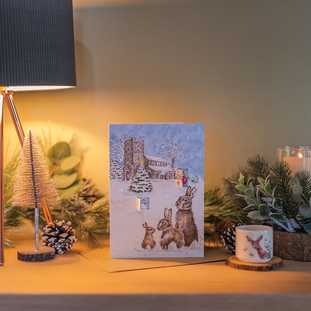Adventskalender Kaart A5 Wrendale - Silent Night Rabbit Advent Calendar ...