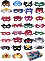 Masques de super-héros Fissaly® 31 pièces pour fêtes d'enfants et déguisements - Costume de super héros