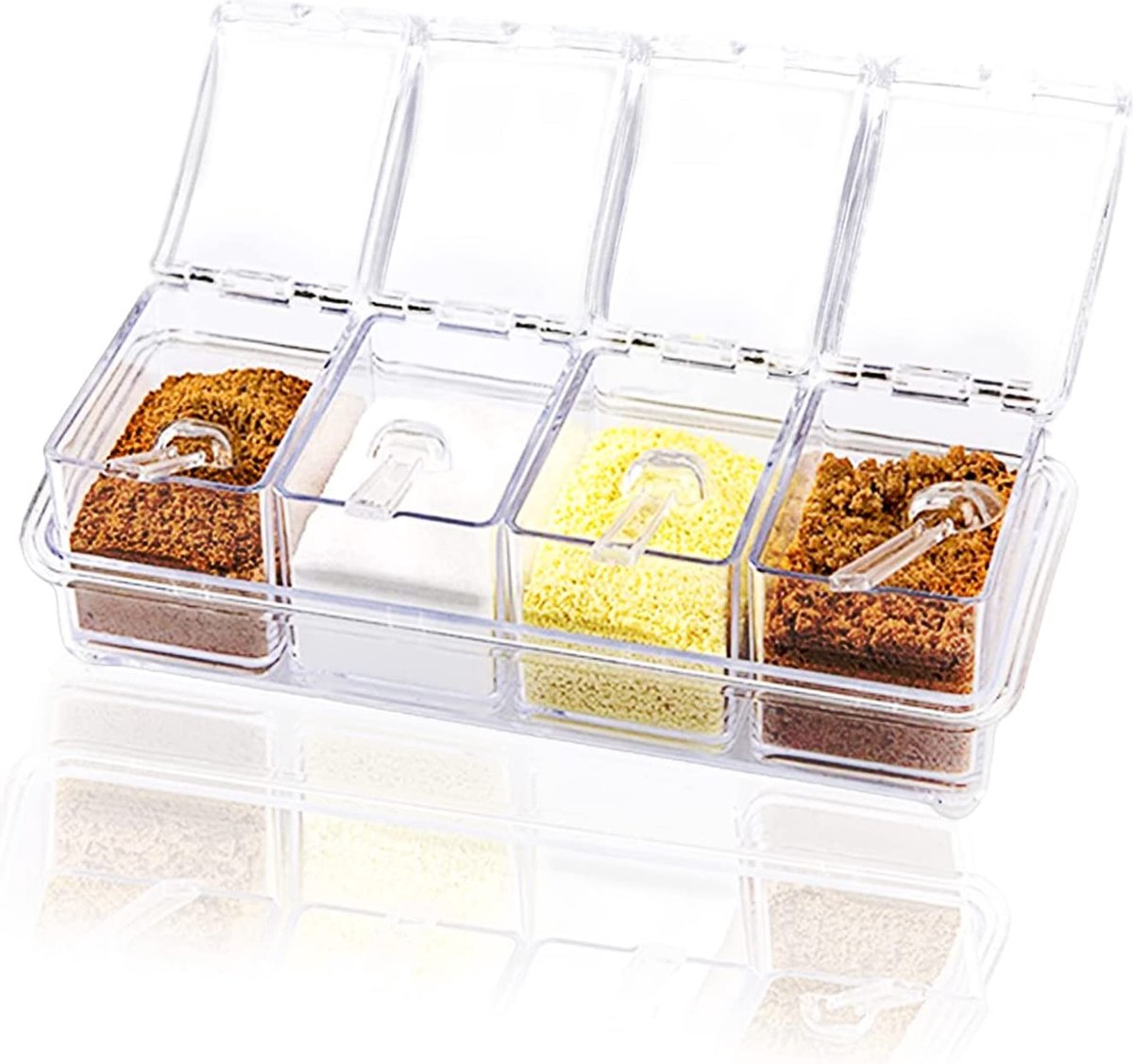Spring Chef Roestvrijstalen magnetische maatlepels set van 8 met leveller, stapelbare magnetische theelepel en eetlepelset, metalen keukengadgets voor bakken en koken, past in kruidenpotten