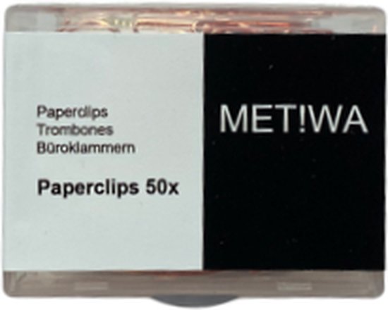METIWA - 50 Paperclips Druppel Koperkleur - 2,5 cm - Paperclips In Doosje - Paperclip - Paper Clips - METIWA