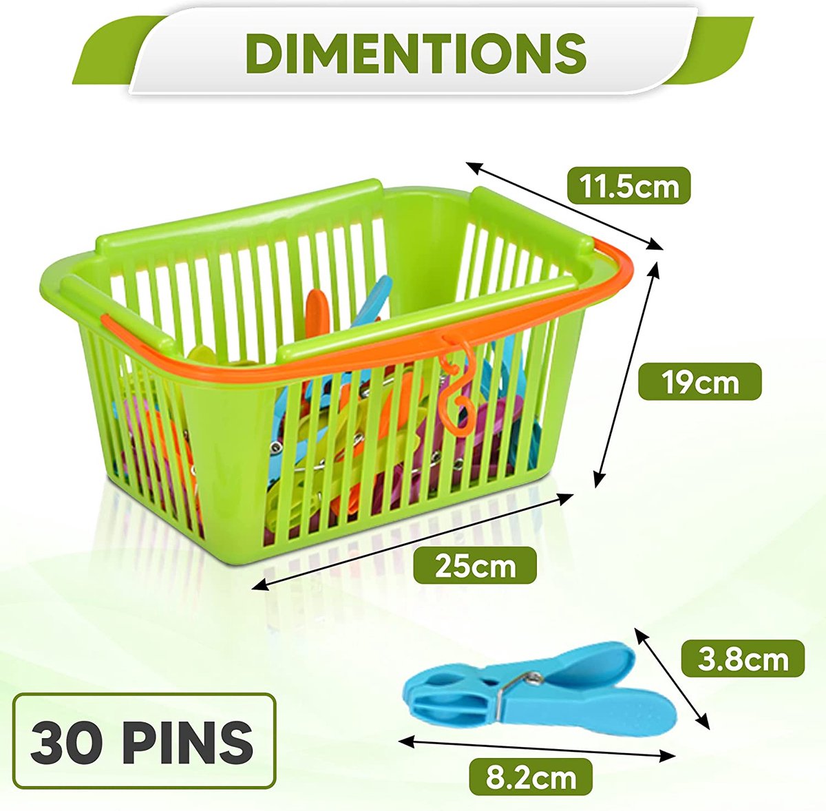 Lot 28 Épingles à Linge Inoxydables Robuste 6,6 Cm - Pinces Séchage Vêtements Et Sacs Alimentaires