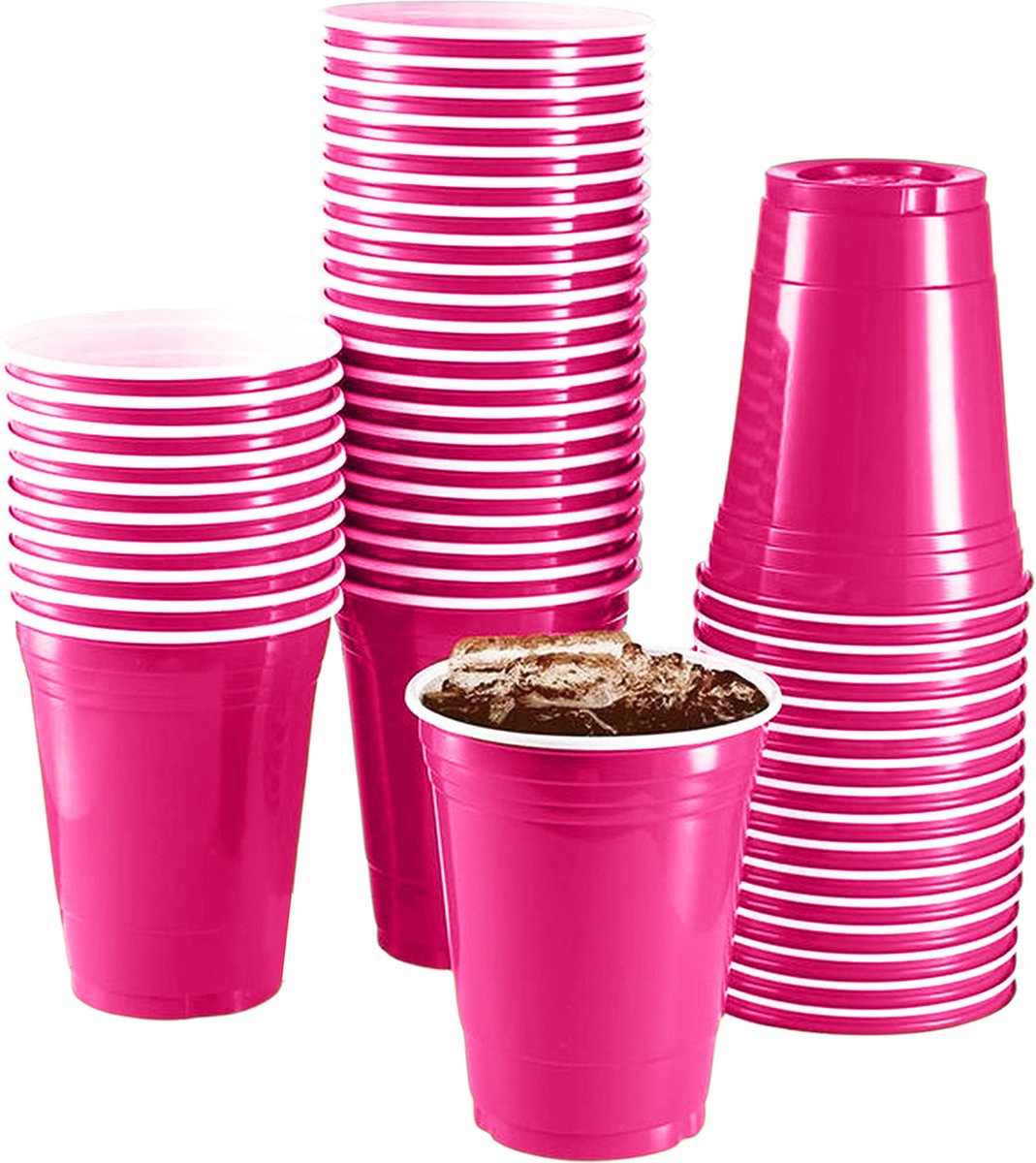 Pink Cups 475ml - Party Cups - Beerpong - 50 Stuks