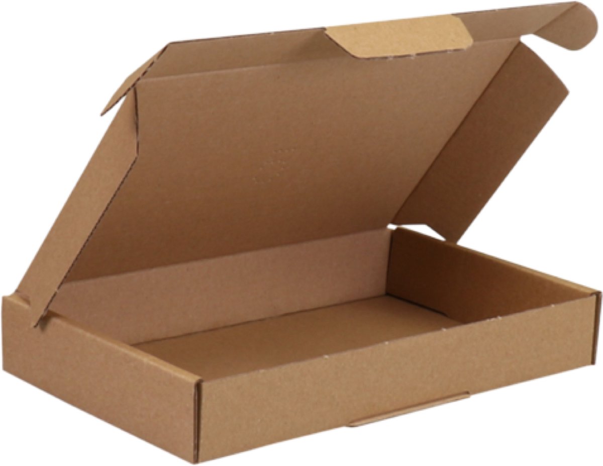 Specipack Brievenbusdoos A6 Bruin - 30 stuks - Verzenddozen met Extra Sluiting - 180 x 115 x 30 mm - Postdozen