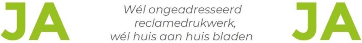 Brievenbussticker transparant Ja/Ja - Geschikt voor een lichte achtergrond.