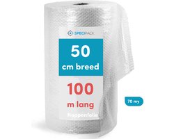 Specipack® Noppenfolie - Ideaal om breekbare spullen te verpakken - Luchtkussenfolie - Effectief voor verpakkingsmaterialen - Verpakkingsfolie - 50 cm x 100 m x 70 MY