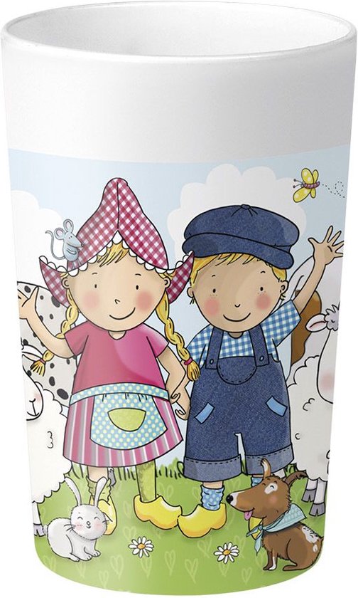 Fien en Teun kinderservies set 3-delig - bord, schaaltje en beker - Bambolino Toys van Bambolino Toys — afbeelding 4