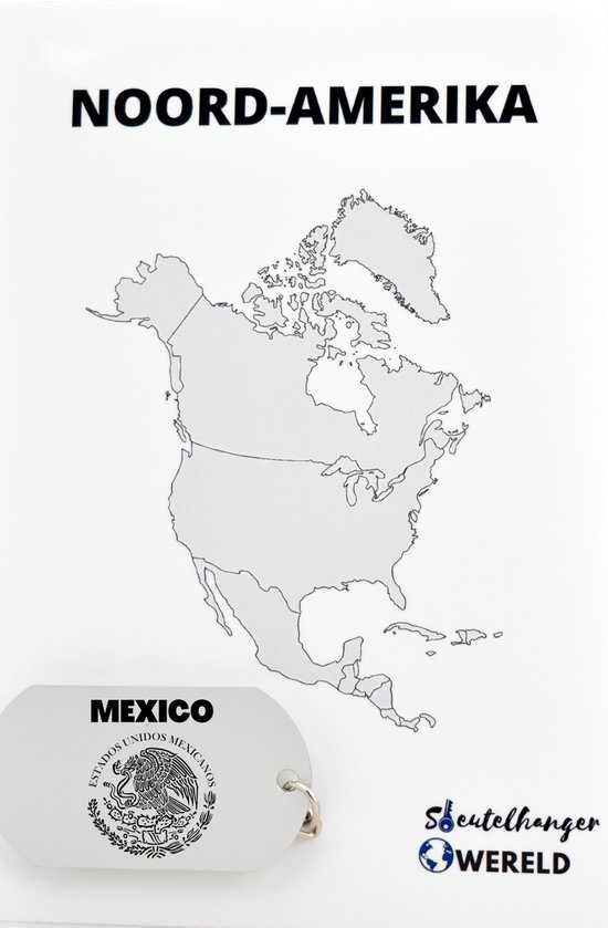 Mexico Sleutelhanger inclusief kaart – mexico cadeau – beste land- Leuk kado voor je Vriend om te geven - 2.9 x 5.4CM