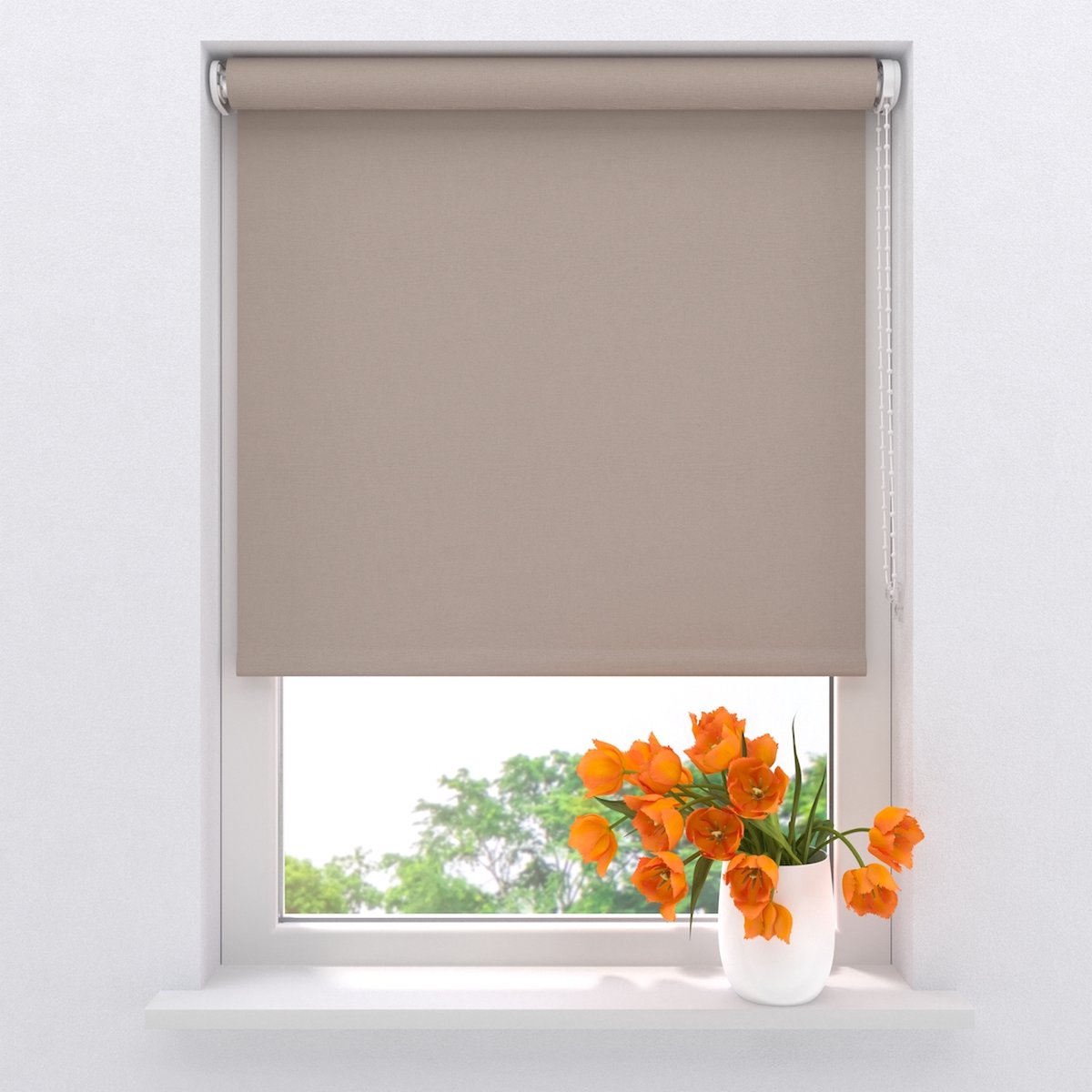 Rolgordijn Easy Texture - Verduisterend - Sand - 100 x 190