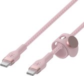 Belkin Boost-Up Charge - Telefoniekabel -  Braided  USB-C to USB-C 2.0 - 1m - Roze