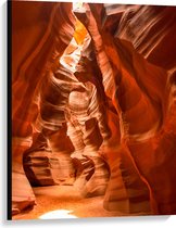 WallClassics - Canvas  - Antelope Canyon Gang in Ravijn - 75x100 cm Foto op Canvas Schilderij (Wanddecoratie op Canvas)