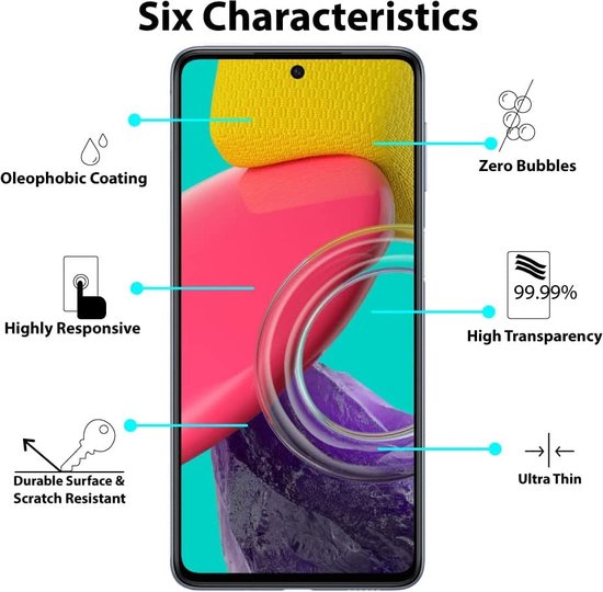 Samsung Galaxy M53 Screen Protector 2x - protecteur d'écran - verre - protéger - verre de protection - ZT Accessoires
