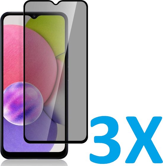 Protecteur d'écran en Glas - Protecteur d'écran en verre Tempered Glass de confidentialité anti- Spy Convient pour : Samsung Galaxy A12 5G - 3x