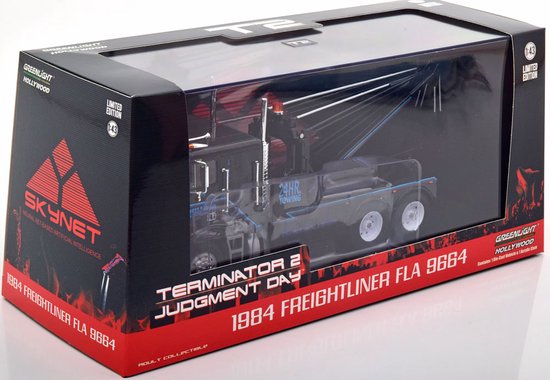 Miniature FREIGHTLINER FLA 9664 1984 – Greenlight 1/43 (noir)