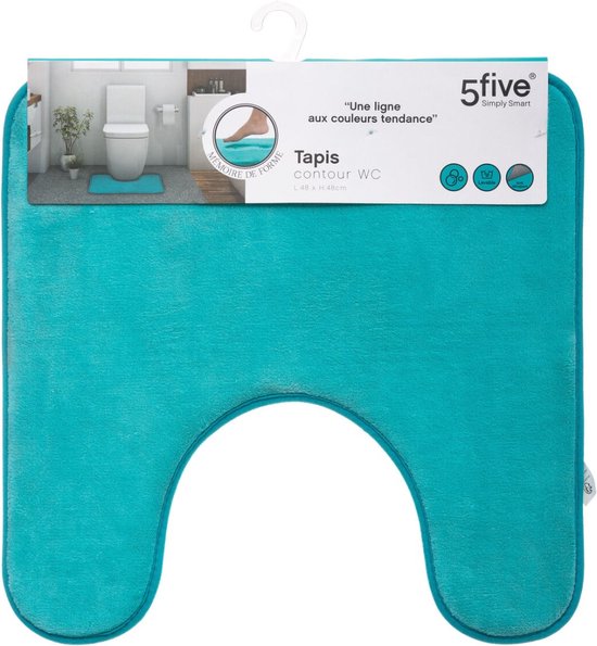 5five Wc mat - Turquoise - 48 x 48cm