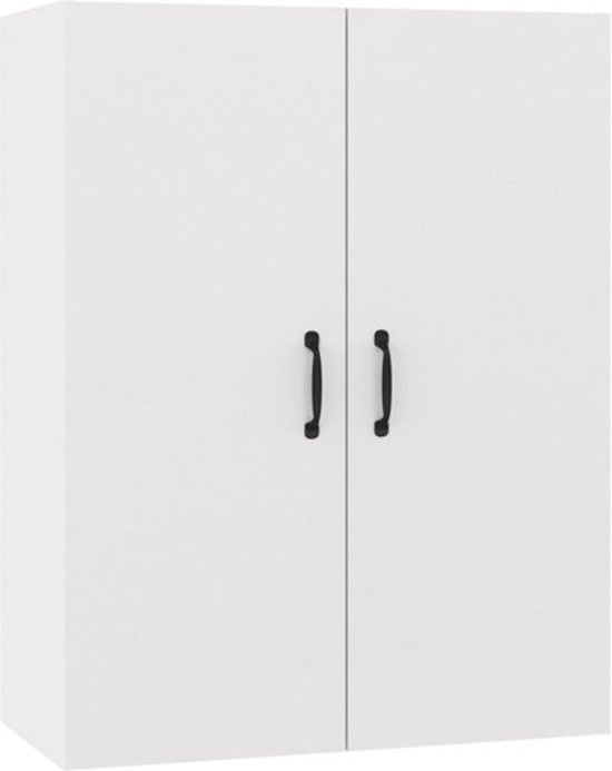 vidaXL Hangkasten 2 st 69,5x34x90 cm wit, opbergkast