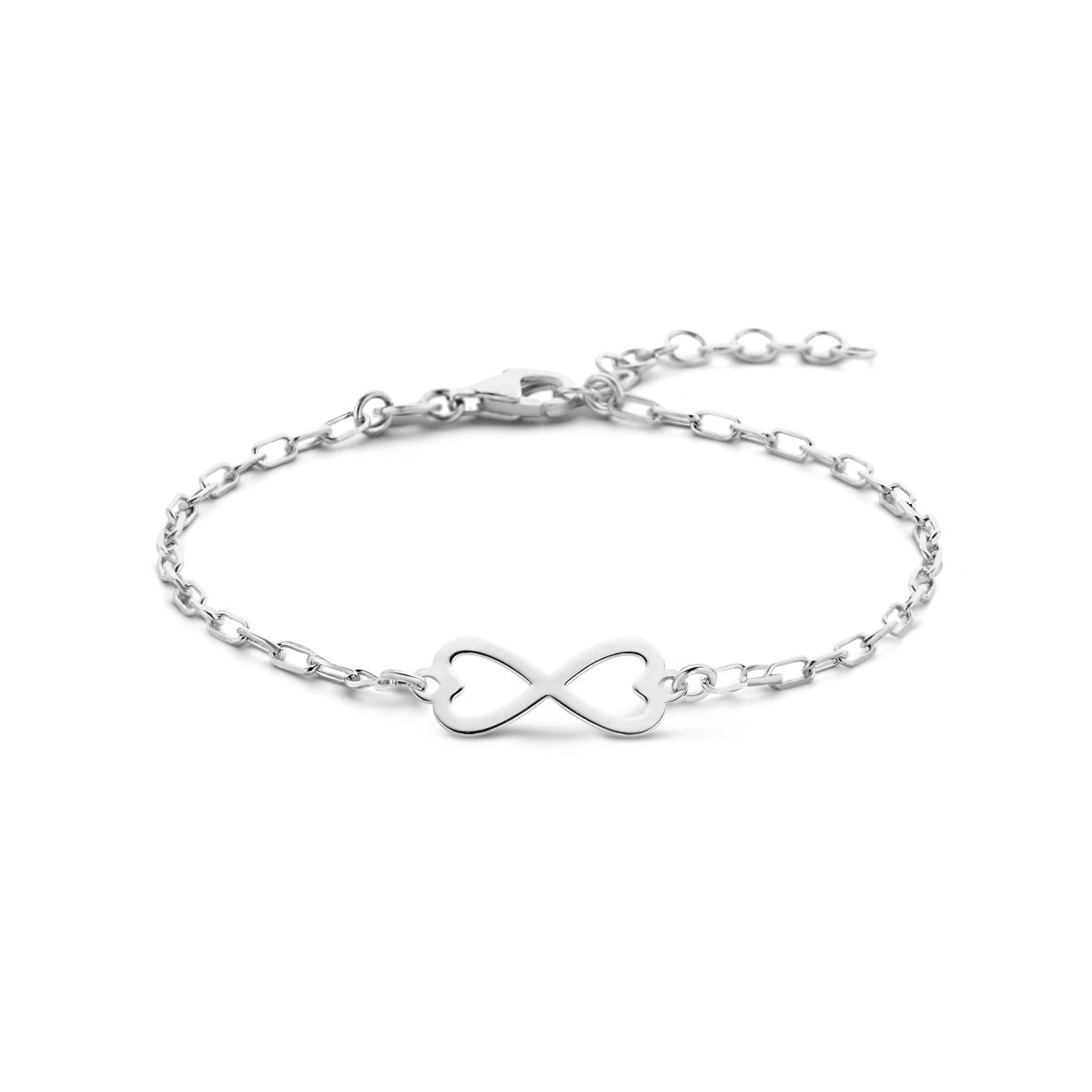 YO&NO - Armband - Infinity - Dames - 16 + 3 cm - Sieraden Vrouw - Zilver 925