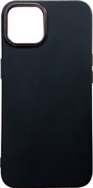 Casemania Hoesje Geschikt voor Apple iPhone 14 Zwart - Shockproof Siliconen Back Cover