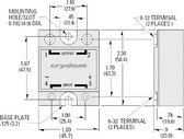 Crydom Halfgeleiderrelais H12WD4890 90 A Schakelspanning (max.): 660 V/AC Schakelend bij overbelasting 1 stuk(s)
