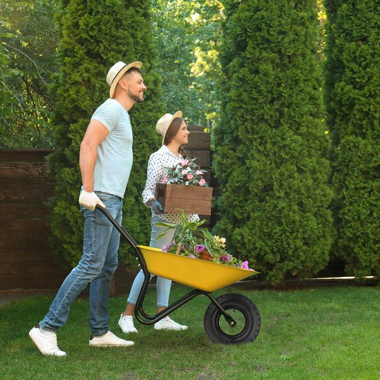 kruiwagenwiel 4.80 4.00-8 - luchtband - tot 120 kg - met as - stalen velg met spaken van Datona — afbeelding 5