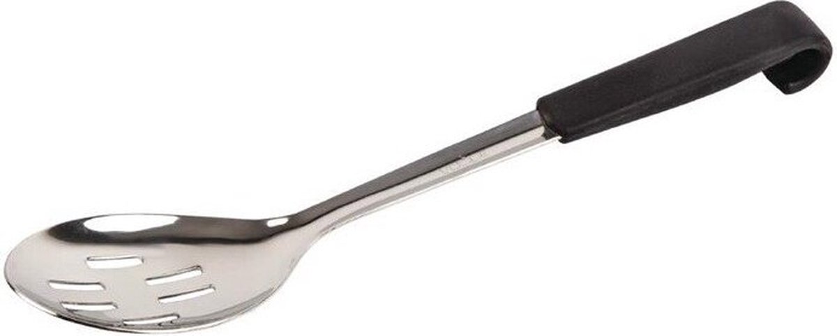 Vogue Geperforeerde Serveerlepel Met Zwarte Handgreep 34cm CS911