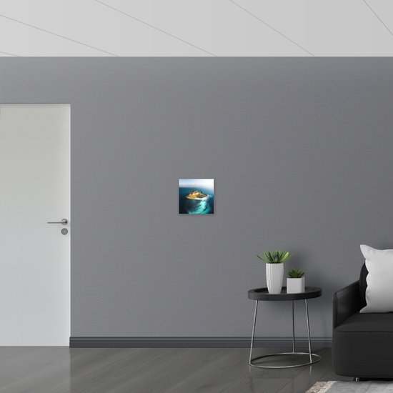 WallClassics - Toile - Water mi-haute mi-basse - 30x30 cm Photo sur toile (Décoration murale )