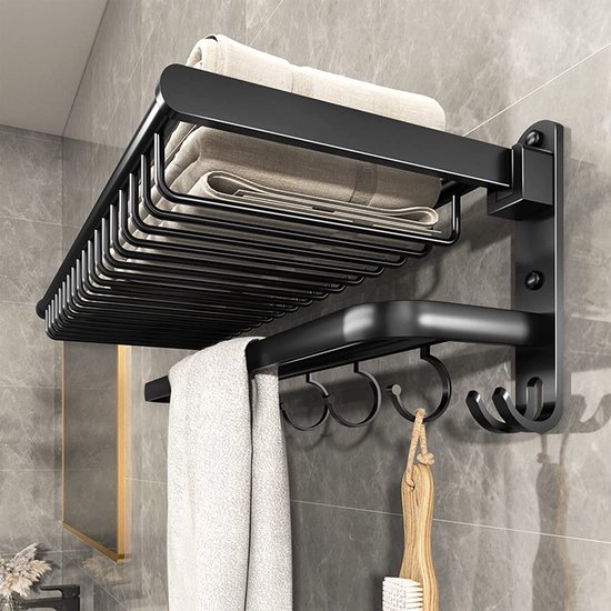 Handdoekrek voor de badkamer, handdoekhouder zonder boren, handdoekhouder