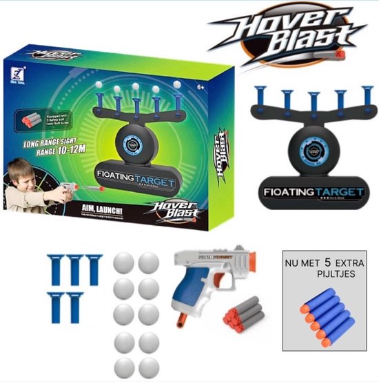 Foto: Schietspel hover blast floating ball shooting game target shooting floating ball schietspel met balletjes zweven speelgoedblaster met zwevende balletjes blaster drinkspel schietspel voor kinderen en volwassenen