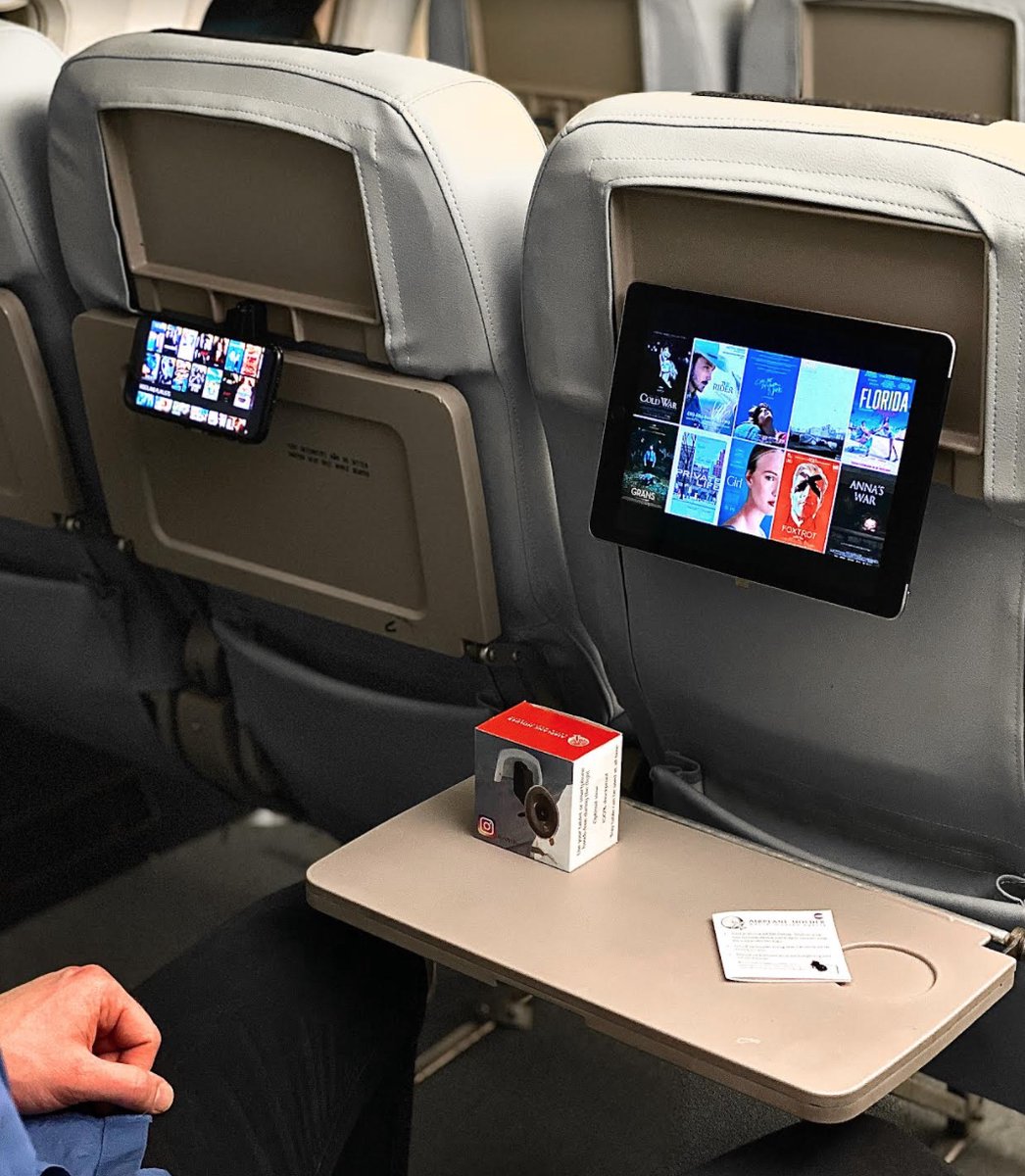 Airplaneholder - Telefoonhouder vliegtuig - Gadgets mannen - Makkelijk Films Kijken Tijdens Jouw Vlucht! - Kobo Apple - cadeau - Smartphone/tablet/Ipad - Beste uit de test!