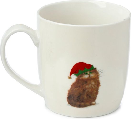 Mug porcelaine avec infuseur et couvercle kim haskins chats Elfes