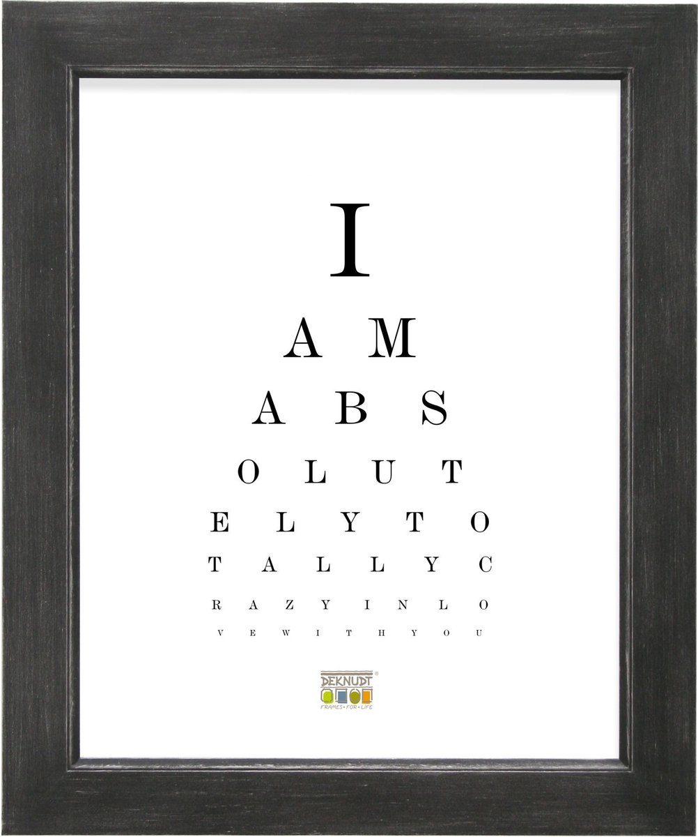 Deknudt Frames fotolijst S870Y7 - zwart-zilver - breed - hout - 50x50