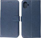 Hoesje Geschikt voor Samsung Galaxy A04 - Book Case Telefoonhoesje - Kaarthouder Portemonnee Hoesje - Wallet Cases - Navy