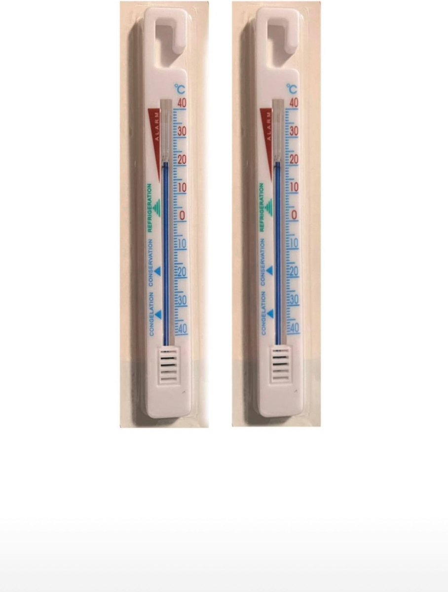 Koelkast Thermometer - Diepvries Thermometer - Zone verdeling - 16 cm - Duurzaam en langdurig gebruik - Wit - Koelkast - Vriezer - Vloeistof - Temperatuurmeter