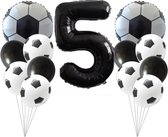 Voetbal Kinderfeestje - Voetbal Feestversiering - Voetbal Ballonnen - Themafeest Voetbal Verjaardag Versiering - 13 stuks - Folieballonnen / Heliumballonnen - Voetbalfans Feestje - Kinderverjaardag voor Jongens & Meisjes - Versiering Ballonnen Feest