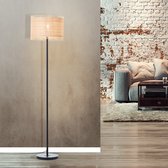 Brilliant Raffy vloerlamp 1.55m naturel/zwart, metaal/zeegras, 1x A60, E27, 60 W